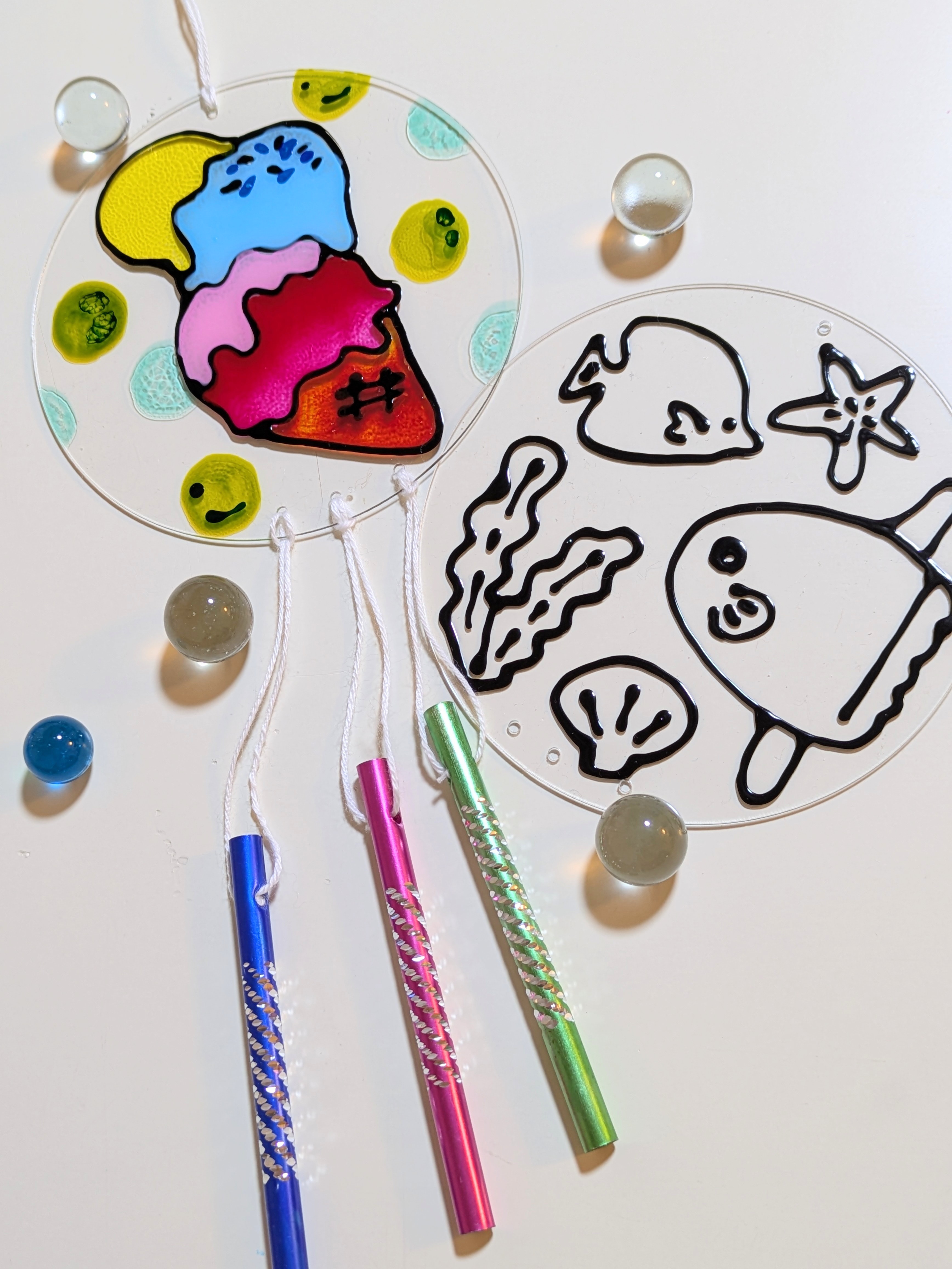 夏休み工作にSDGsアート〜ディンプルアート「風鈴」【10:00～】